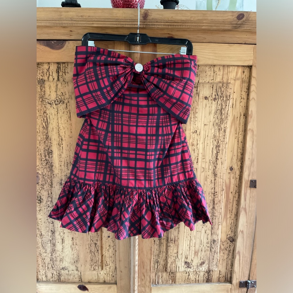 LoveShackFancy Strapless Mini Dress